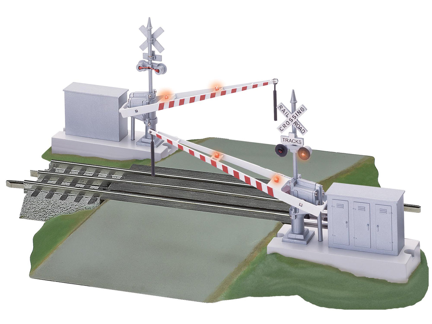 FASTRACK GRADE CROSSING WITH Lionel GATES AND FLASHERS
